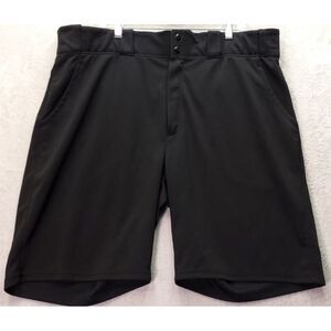 Smitty Bermuda Shorts Men Size 44 Black Stretch Polyester Flat Front Butto Front